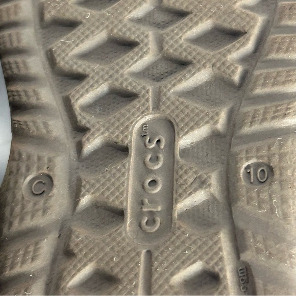 Crocs  Brown Sandal Toddler Kids Size C10 Hook Loop Shoes - Picture 7 of 10